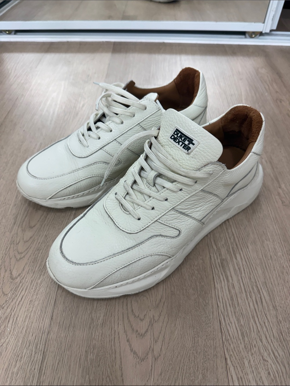 Dexter Cream Leather Men's Sneakers — Casual Comfort